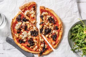 Parma ham pizza with goat cheese
